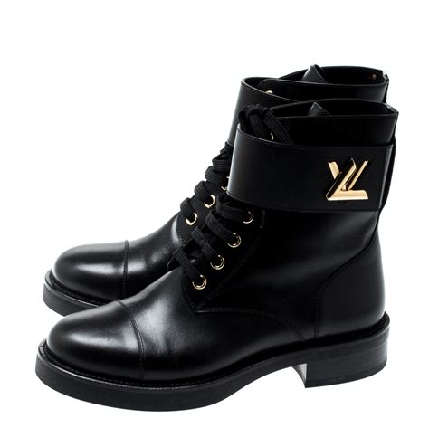 black louis vuitton combat boots